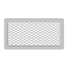 Garage Door Land Expanded Aluminum Vent on white 1224 frame Front view