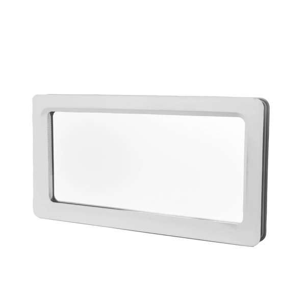 Garage Door Land Cleanroom and food safety window with a white frame and acrylic glazing