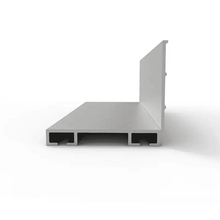 Section of the Garage Bottom Seal L Bracket Retainer made with stainless steel with t channels cross section