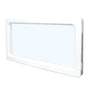 Window for ribbed commercial garage door white