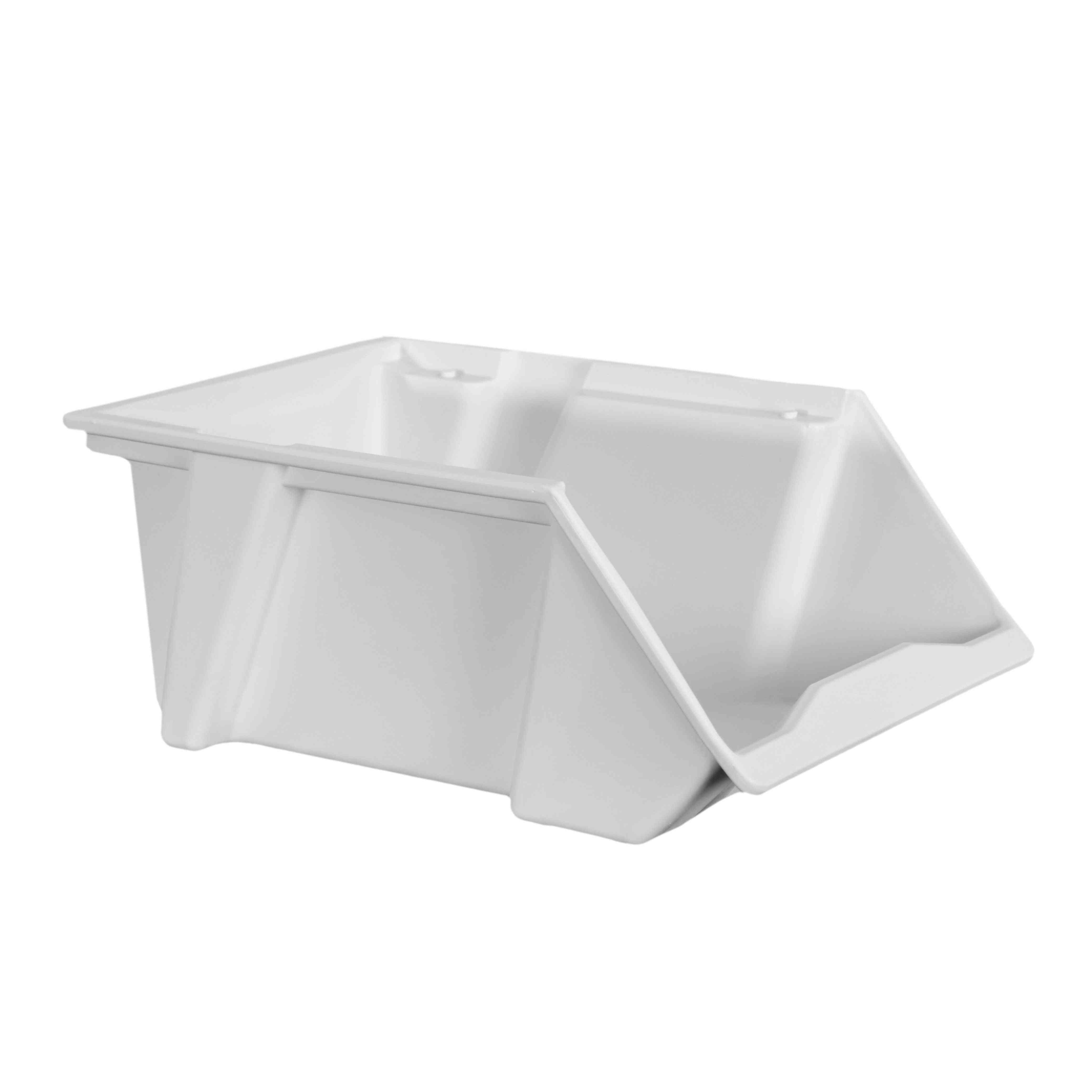 A single Boer Shelf Pack Nesting bin in White